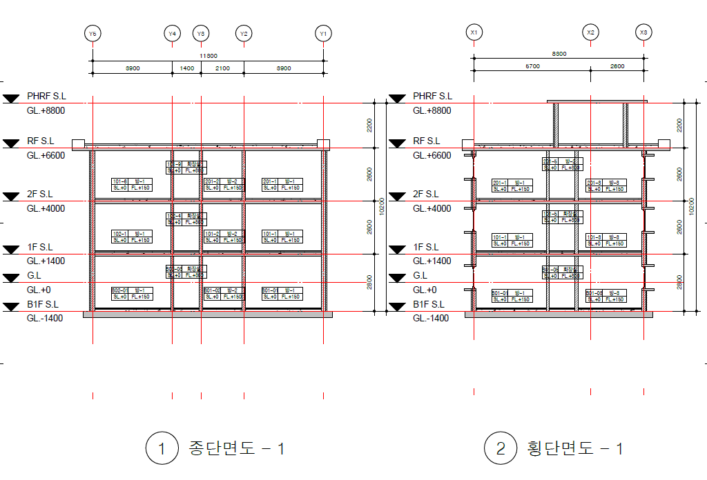 BIM 단면도 예시